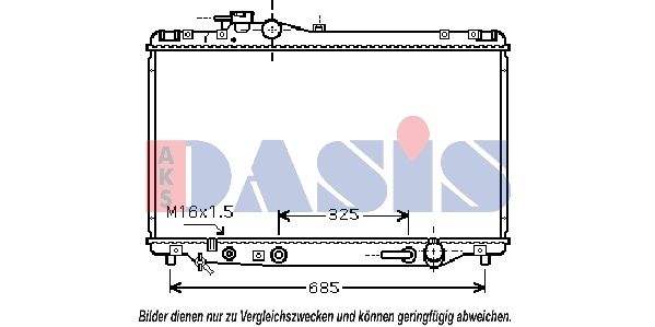 210136N AKS DASIS Радиатор, охлаждение двигателя