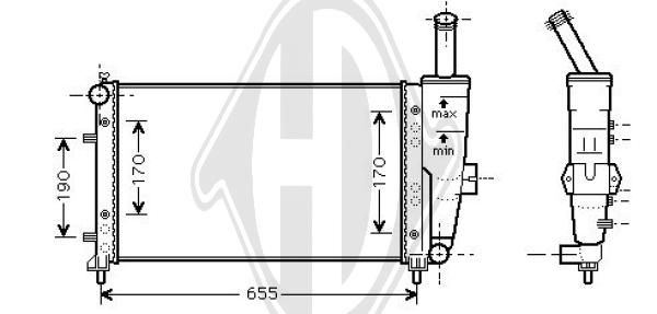 DCM1971 DIEDERICHS Радиатор, охлаждение двигателя