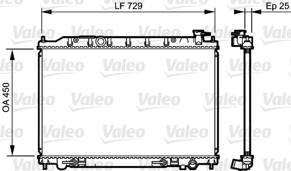 735204 VALEO Радиатор, охлаждение двигателя