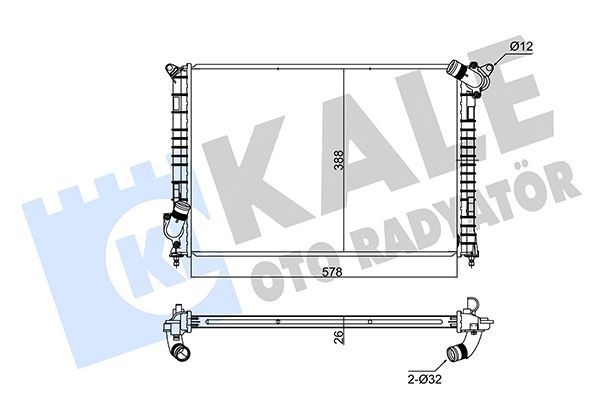 347265 KALE OTO RADYATÖR Радиатор, охлаждение двигателя