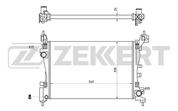 MK1280 ZEKKERT Радиатор, охлаждение двигателя