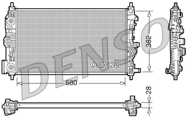 DRM20009 DENSO Радиатор, охлаждение двигателя