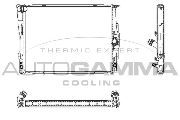 104627 AUTOGAMMA Радиатор, охлаждение двигателя