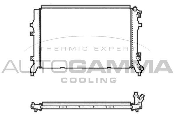 107437 AUTOGAMMA Радиатор, охлаждение двигателя