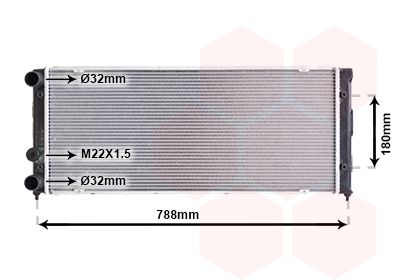 58002079 VAN WEZEL Радиатор, охлаждение двигателя