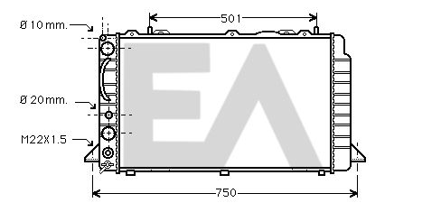 31R02080 EACLIMA Радиатор, охлаждение двигателя