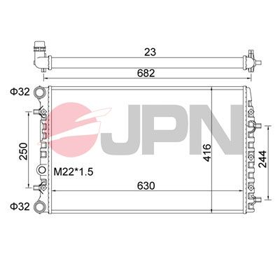 60C9056JPN JPN Радиатор, охлаждение двигателя