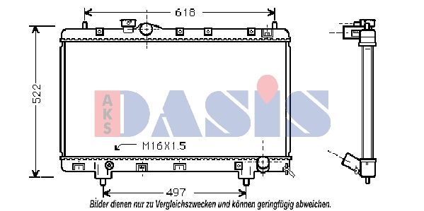 213870N AKS DASIS Радиатор, охлаждение двигателя