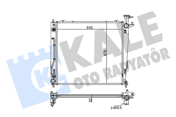 349260 KALE OTO RADYATÖR Радиатор, охлаждение двигателя