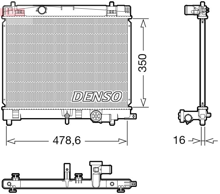 DRM50137 DENSO Радиатор, охлаждение двигателя