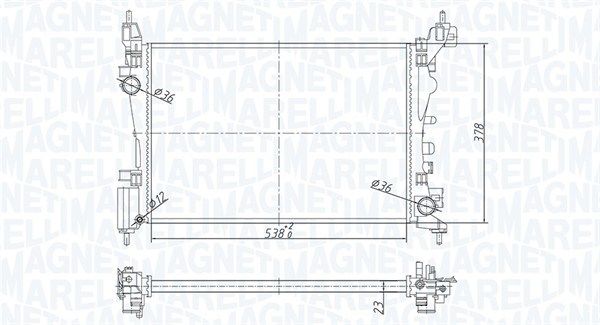 350213181700 MAGNETI MARELLI Радиатор, охлаждение двигателя