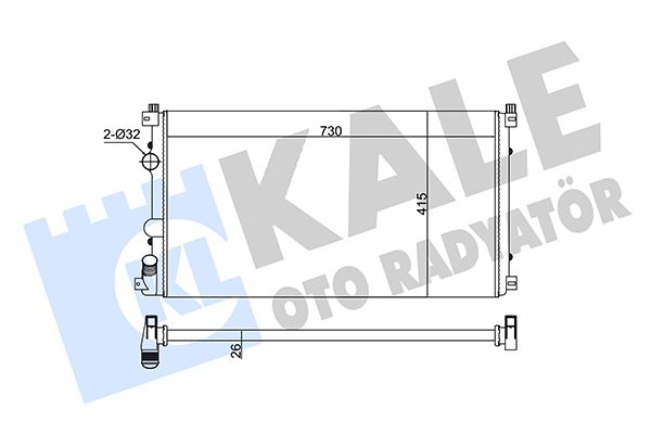206600 KALE OTO RADYATÖR Радиатор, охлаждение двигателя