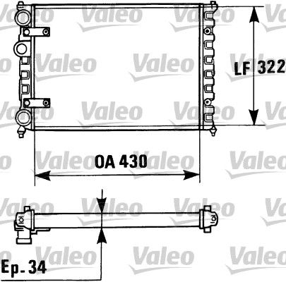 730946 VALEO Радиатор, охлаждение двигателя