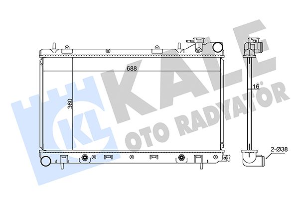 342105 KALE OTO RADYATÖR Радиатор, охлаждение двигателя