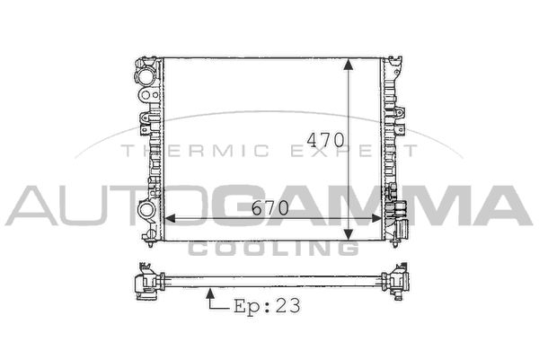 100185 AUTOGAMMA Радиатор, охлаждение двигателя