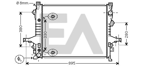 31R78036 EACLIMA Радиатор, охлаждение двигателя