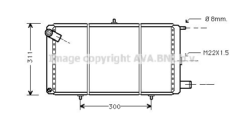 CN2007 AVA QUALITY COOLING Радиатор, охлаждение двигателя