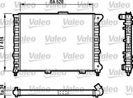 732011 VALEO Радиатор, охлаждение двигателя