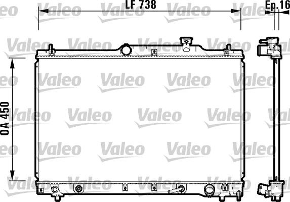 734201 VALEO Радиатор, охлаждение двигателя