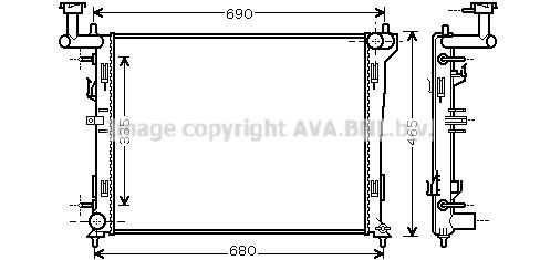 HYA2180 AVA QUALITY COOLING Радиатор, охлаждение двигателя