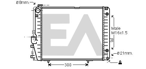 31R50113 EACLIMA Радиатор, охлаждение двигателя