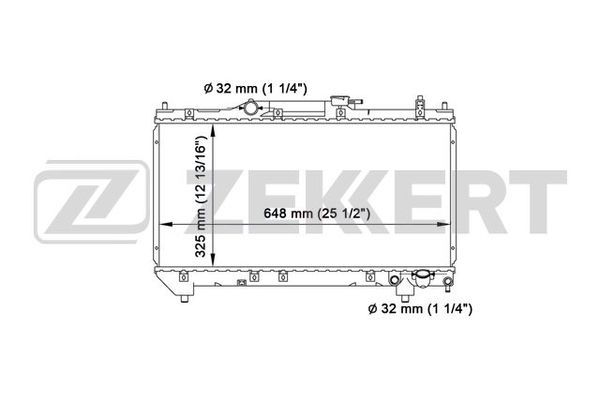 MK1547 ZEKKERT Радиатор, охлаждение двигателя