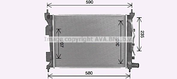 HY2490 AVA QUALITY COOLING Радиатор, охлаждение двигателя