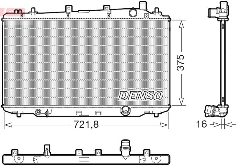 DRM40056 DENSO Радиатор, охлаждение двигателя