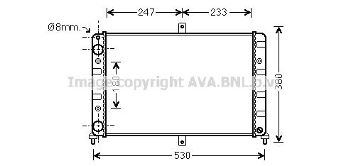 LA2023 AVA QUALITY COOLING Радиатор, охлаждение двигателя