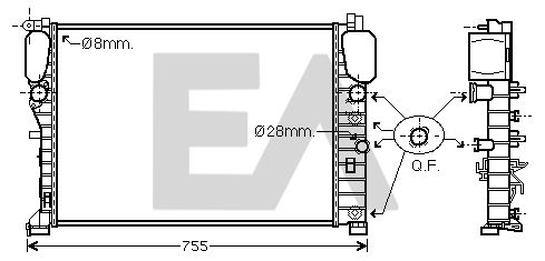 31R50179 EACLIMA Радиатор, охлаждение двигателя