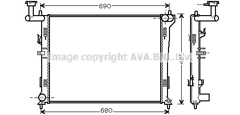 HYA2179 AVA QUALITY COOLING Радиатор, охлаждение двигателя