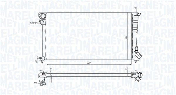 350213199700 MAGNETI MARELLI Радиатор, охлаждение двигателя