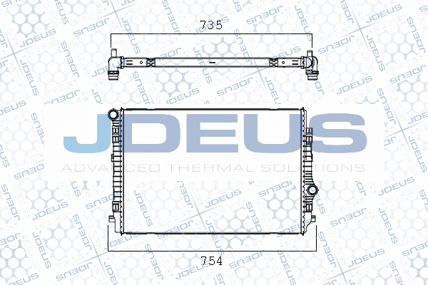 M0300720 JDEUS Радиатор, охлаждение двигателя