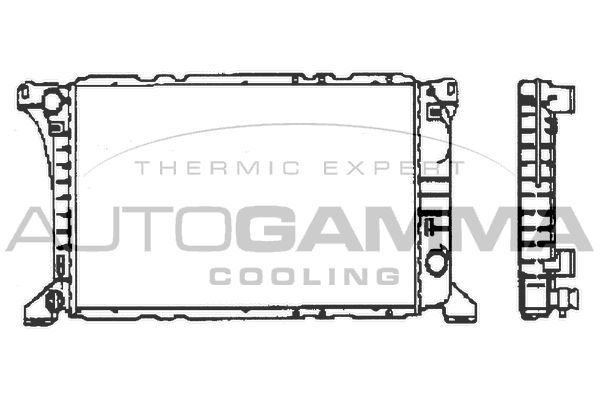 100393 AUTOGAMMA Радиатор, охлаждение двигателя