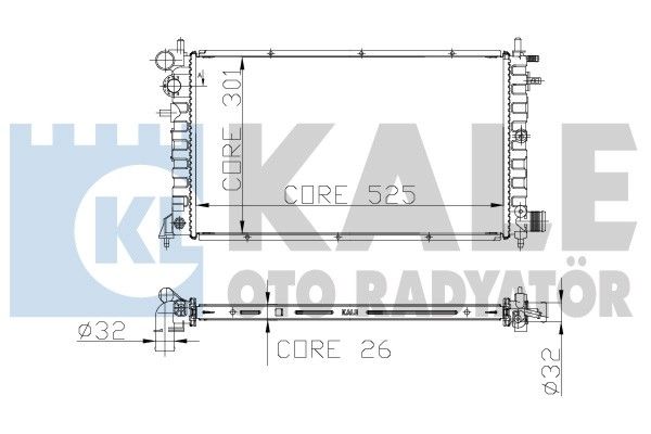 217200 KALE OTO RADYATÖR Радиатор, охлаждение двигателя