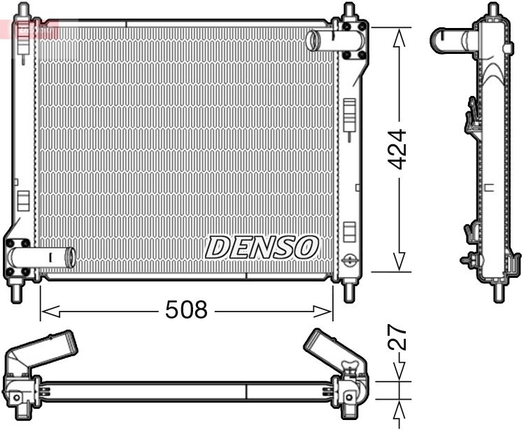 DRM46043 DENSO Радиатор, охлаждение двигателя