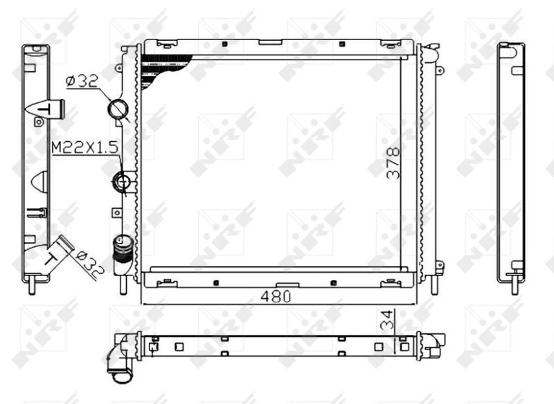 53209A NRF Радиатор, охлаждение двигателя