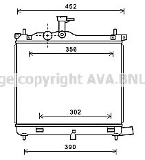 HY2290 AVA QUALITY COOLING Радиатор, охлаждение двигателя