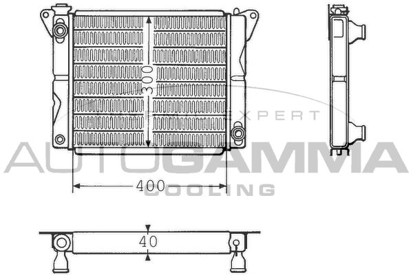 100237 AUTOGAMMA Радиатор, охлаждение двигателя