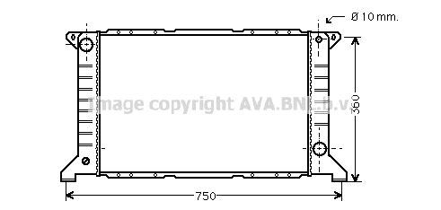 FD2169 AVA QUALITY COOLING Радиатор, охлаждение двигателя