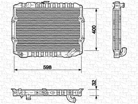 350213549000 MAGNETI MARELLI Радиатор, охлаждение двигателя