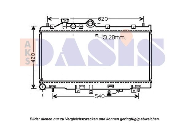 350042N AKS DASIS Радиатор, охлаждение двигателя