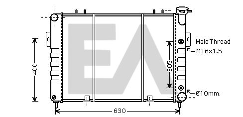 31R33013 EACLIMA Радиатор, охлаждение двигателя