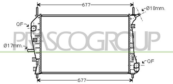 FD107R005 PRASCO Радиатор, охлаждение двигателя