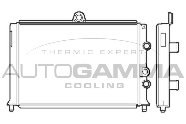 100030 AUTOGAMMA Радиатор, охлаждение двигателя