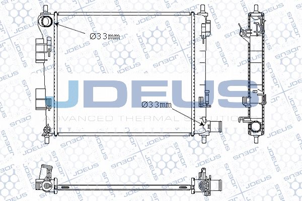 M0540640 JDEUS Радиатор, охлаждение двигателя