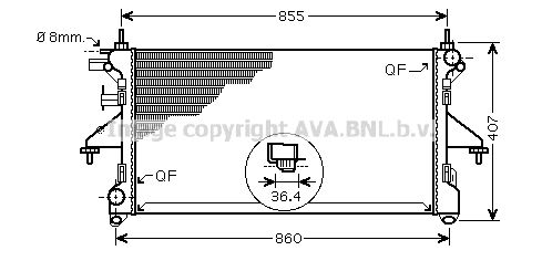 PEA2304 AVA QUALITY COOLING Радиатор, охлаждение двигателя