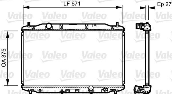 735242 VALEO Радиатор, охлаждение двигателя