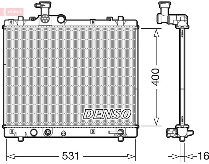 DRM47035 DENSO Радиатор, охлаждение двигателя