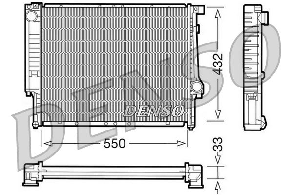 DRM05041 DENSO Радиатор, охлаждение двигателя